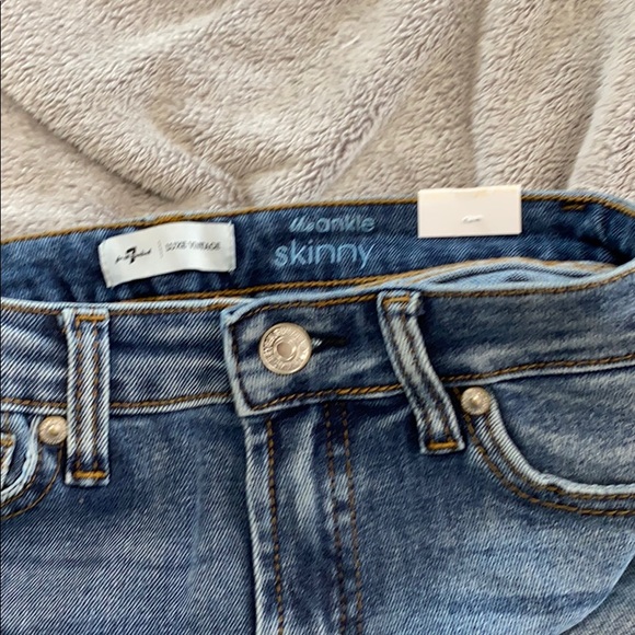 7 For all Mankind Ankle Skinny Girls Jeans Luxe - Picture 4 of 5